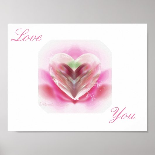 Liebe dich Kunstwerk Poster (Vorne)