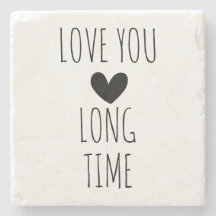 Liebe dich lange Zeit Typography Herz
