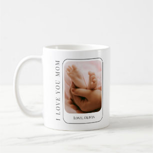 Liebe dich Mama Baby Foto Modern Einfache Mütter T Kaffeetasse