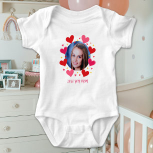 Liebe dich Mama Papa Liebe Herzen Benutzerdefinier Baby Strampler