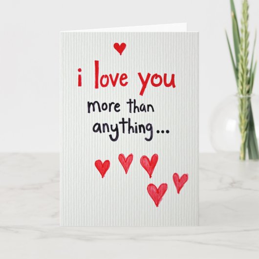 Liebe Dich Mehr Als Alles Karte (Vorderseite)
