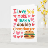Liebe dich mehr als einen Cheeseburger Karte (Gelbe Blume)