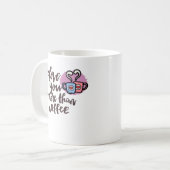 Liebe dich mehr als Kaffee Süßer Romantischer Stil Kaffeetasse (Vorderseite Links)