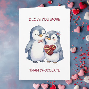 Liebe dich mehr als Schokolade Valentinstag Karte