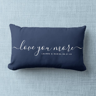 Liebe dich mehr Benutzerdefinierter Name Valentins Lendenkissen