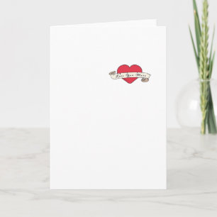 Liebe dich mehr Herz Vintage-Stil Design  Karte