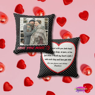 "Liebe dich mehr" individuelles Foto und Liebesged Kissen