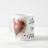 Liebe dich mehr kaffeetasse (Vorderseite Links)