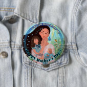 Liebe dich mehr Mutter mit Kindern Knopf Button (Beispiel)
