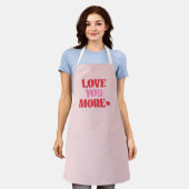 Liebe dich mehr Rosa Süße Valentinstag Schürze (Getragen)