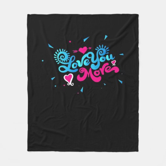 Liebe dich mehr saubere Typografie-Style Fleecedecke (Vorderseite)