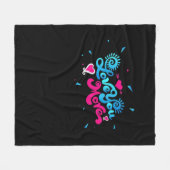 Liebe dich mehr saubere Typografie-Style Fleecedecke (Vorderseite (Horizontal))