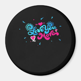 Liebe dich mehr saubere Typografie-Style Magnet