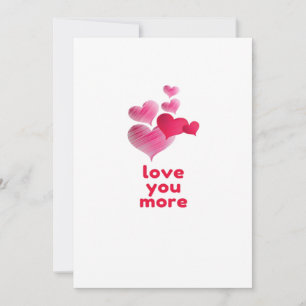 Liebe dich mehr süßes Valentinstag-Design  Feiertagskarte