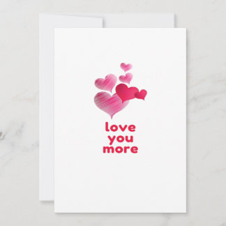 Liebe dich mehr süßes Valentinstag-Design  Feiertagskarte