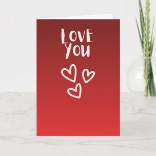 Liebe dich mit Herzen Karte