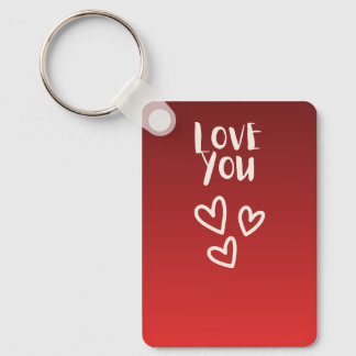 Liebe dich mit Herzen Schlüsselanhänger