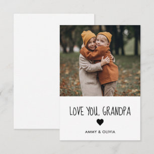 Liebe dich Opa Foto Karte