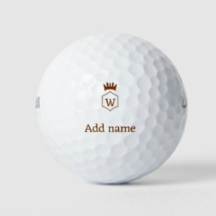 Liebe dich Opa Krone Name hinzufügen Details braun Golfball