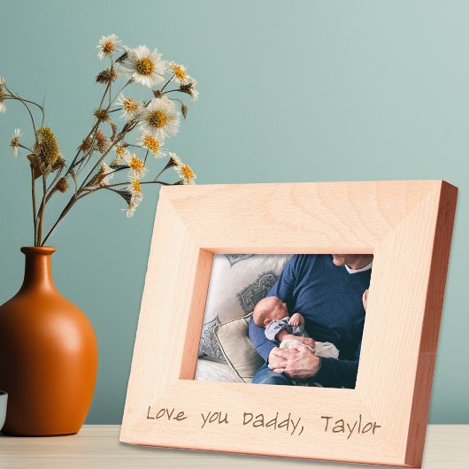 Liebe dich Papa Geschenk Geätzte Rahmen