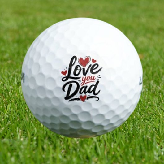 liebe dich Papa Golfball
