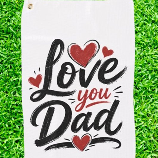 liebe dich Papa Golfhandtuch