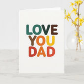 Liebe dich Papa Typografische Karte (Gelbe Blume)