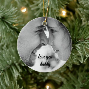 Liebe dich Papa, Vatertag Foto  Keramik Ornament