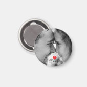 Liebe dich Papa, Vatertag Foto Magnet (Vorderseite/Rückseite)