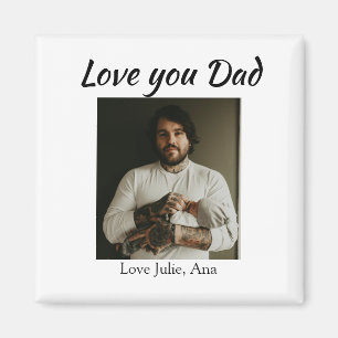 liebe dich papa vatertag foto name einfach magnet