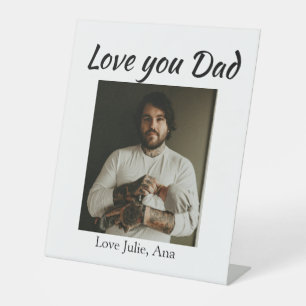 liebe dich papa vatertag foto name einfach sockelschild
