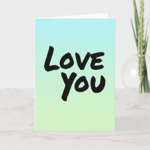 Liebe-Dich-Pinselstrich-Typ-Karte Karte