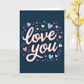 Liebe Dich Script Art Karte (Gelbe Blume)