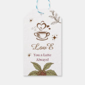 Liebe dich sehr, immer Kaffee-Geschenkanhänger Geschenkanhänger (Rückseite)