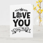 Liebe dich sehr Karte (Gelbe Blume)