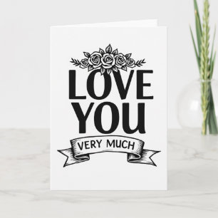 Liebe dich sehr Kunstkarte Karte