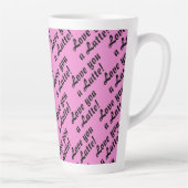 Liebe dich sehr Latte Latte Tasse (Rechts)