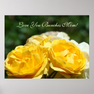 Liebe dich sehr Mama! Kunstprint Mutter Rosen Poster