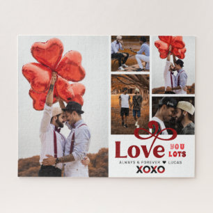 Liebe dich sehr   Valentinstag 5 Foto-Collage Puzzle