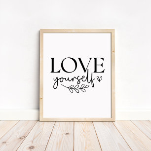 Liebe dich selbst - Boho Minimalist Motivational Poster