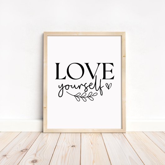 Liebe dich selbst - Boho Minimalist Motivational Poster