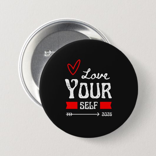 Liebe dich selbst button (Vorne & Hinten)