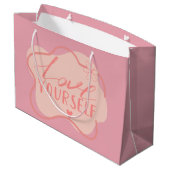 Liebe dich selbst  große geschenktüte (Rückseite Schrägansicht)
