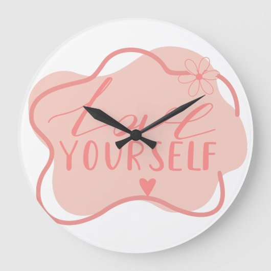 Liebe dich selbst  große wanduhr (Vorderseite)