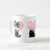 Liebe dich selbst lustige Katze Kaffeetasse (Vorderseite Links)