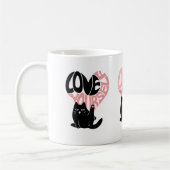 Liebe dich selbst lustige Katze Kaffeetasse (Links)