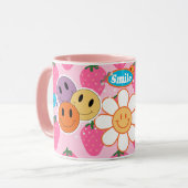 liebe dich selbst Lustiges Smiley-Gesicht Cooles D Tasse (Vorderseite Links)