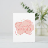 Liebe dich selbst  postkarte (Stehend Vorderseite)