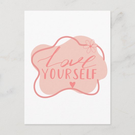 Liebe dich selbst  postkarte (Vorderseite)