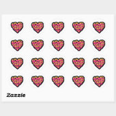 Liebe dich selbst Typografie Herz Aufkleber (Blatt)